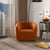 Luxury Burnt Orange Velvet Swivel Chair for Stylish Living Spaces