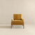 Luxury Dark Yellow Velvet Lounge Chair for Elegant Living Spaces