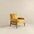 Luxury Dark Yellow Velvet Lounge Chair for Elegant Living Spaces