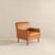 Luxury Tan Genuine Leather Lounge Chair for Elegant Living Spaces