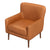 Luxury Tan Genuine Leather Lounge Chair for Elegant Living Spaces