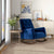 Luxury Dark Blue Velvet Rocking Chair for Elegant Living Spaces