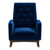 Luxury Dark Blue Velvet Rocking Chair for Elegant Living Spaces