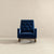 Luxury Dark Blue Velvet Rocking Chair for Elegant Living Spaces