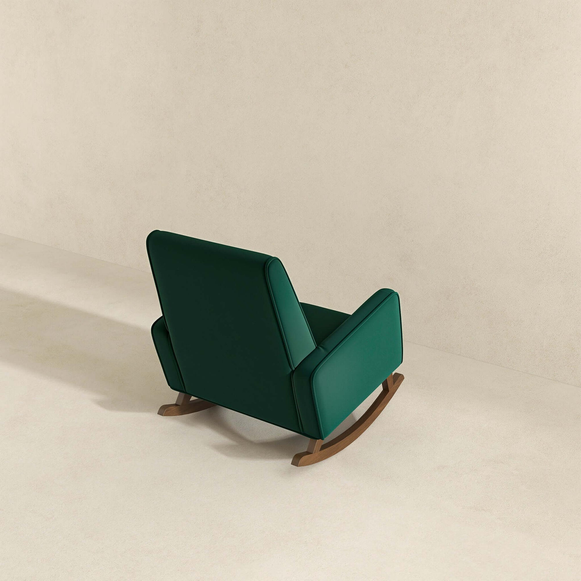 Elegant Green Velvet Rocking Chair for Cozy Living Spaces