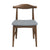 Luxury Grey Solid Wood Dining Chair for Elegant Dining Spaces