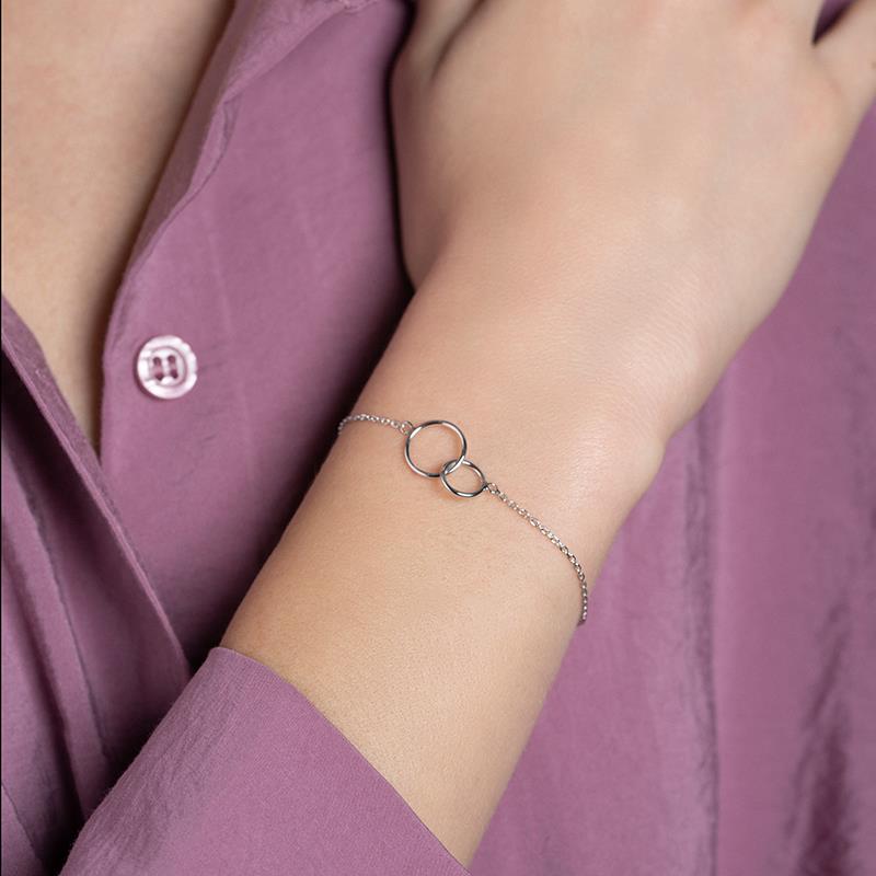 Armband zwei ringen silber