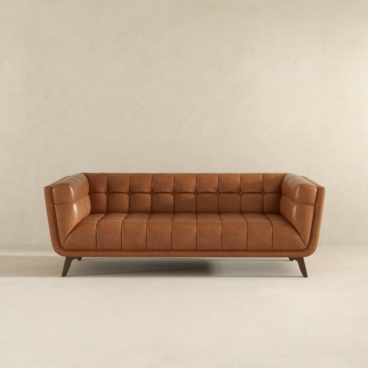 ARTISAN HOME Sofas Ellis 84" Cognac Leather Sofa