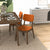 Ashcroft Imports Burnt Orange Velvet Solid Back Side Chair (Set Of 2)