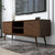 Ashcroft Imports Caroline Mid Century Modern Style Walnut TV Stand Up To 72"