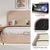 Queen Hydraulic Storage Bed with LED Lighting, Built-in Bluetooth Speaker & USB Charging in  Pink Velvet