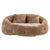 Coffee Bean Shape Chenille 2-Seater Lazy Sofa