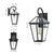 2-Pack Outdoor Wall Lanterns in Black Finish