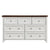 Farmhouse 7 Drawers Dresser for Bedroom Wood Rustic Storage Organizer In Walnut