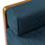 Navy Blue Mid-Century Modern Chaise Lounge with Button-Tufted Waffle Stitch