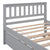 Gray Twin Platform Bed with Trundle, Headboard and Footboard