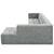 Mombasa 3-Seat Chenille Sofa in Light Gray