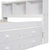 White Full Bed with Bookcase Headboard, Under-Bed Storage Drawers, and Bed-End Storage Case