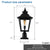 Pair of Traditional Matte Black Outdoor Post Lamp