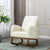 Cream Teddy Upholstered Modern Rocking Chair