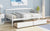 Twin-Size Pine Wood Daybed with Two Storage Drawers In White