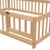 Natural Tone Full House-Shaped Headboard Floor Bed with Fence