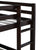 Twin Over Twin Loft Bed with Ladder in Espresso Brown