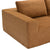 Kyoto Modular Sectional Sofa with Terrycloth Fabric in Burnt Orange Brown