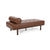 Contemporary Chaise Lounge with Bolster Pillow and Wood Legs