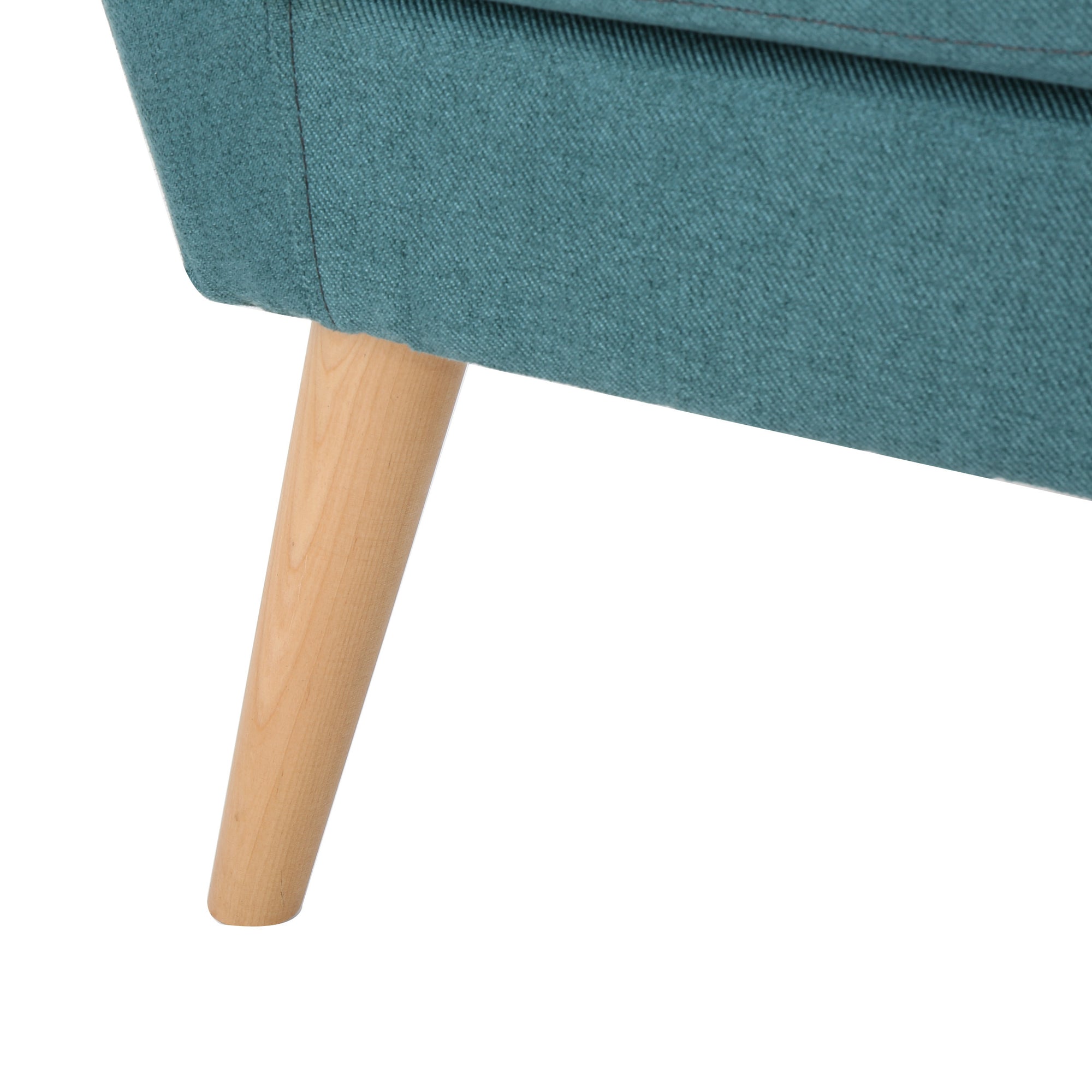 Mid Century Modern Club Chair In Dark Teal Fabric