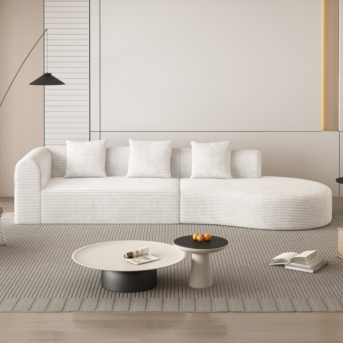 Helsinki Minimalist Modular Sofa in White