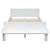 Full Sized Bed with Footboard Bench in White