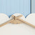 Twin House-Shaped Toddler Floor Bed with Guardrails and Fence in Natural Tones