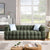 Olive Green Boucle 5-Seater Marshmallow Loveseat Sofa