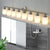 8-Light Vanity Wall Sconce in Brushed Nickel Finish & Frosted Glass