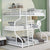 Full XL Over Twin XL Over Queen Size Triple Bunk Bed With Long And Short Ladder In White