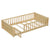 Natural Finish Twin Size Toddler Floor Platform Bed with Built-in Book Storage Rack and Door