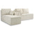 L-Shape Modular Sectional Sofa With Full-Foam Structure and Premium Corduroy Upholstery for Flexible Living Spaces In Beige