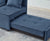 4 in 1 Blue Multifunctional Sofa Bed with Adjustable Backrest