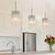 Set of 3 Chrome Hanging Crystal Pendant Light