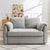 Gray Chenille Sofa Bed with Plush Comfort and Effortless Conversion