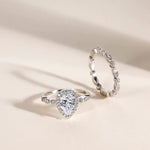 Load image into Gallery viewer, 2pc S925 Pear Cut Ring Set
