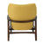 Stylish Club Chair Upholstered In Soft Mustard Fabric