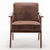 Mid-Century Modern Accent Chair - Solid Wood Frame, Extra-Thick Backrest, Ideal for Living Room, Bedroom, or Reading Room