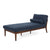 Minimal Navy Blue Chaise Lounge