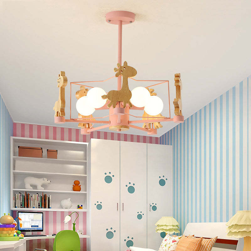 Giraffe Themed Flush Mount Ceiling Light