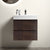 24 Walnut Floating Bathroom Vanity with Sink Large Storage Wall Mounted Design One-Piece White Basin Pre-assembled In White