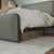 Gray Modern Full Metal Bed Frame with Fabric Headboard and Footboard