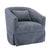 Gray Linen Blend Swivel Accent Armchair