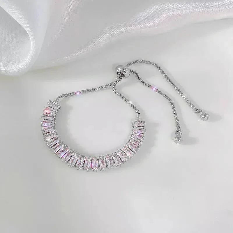 Baguette Crystal Adjustable Tennis Bracelets